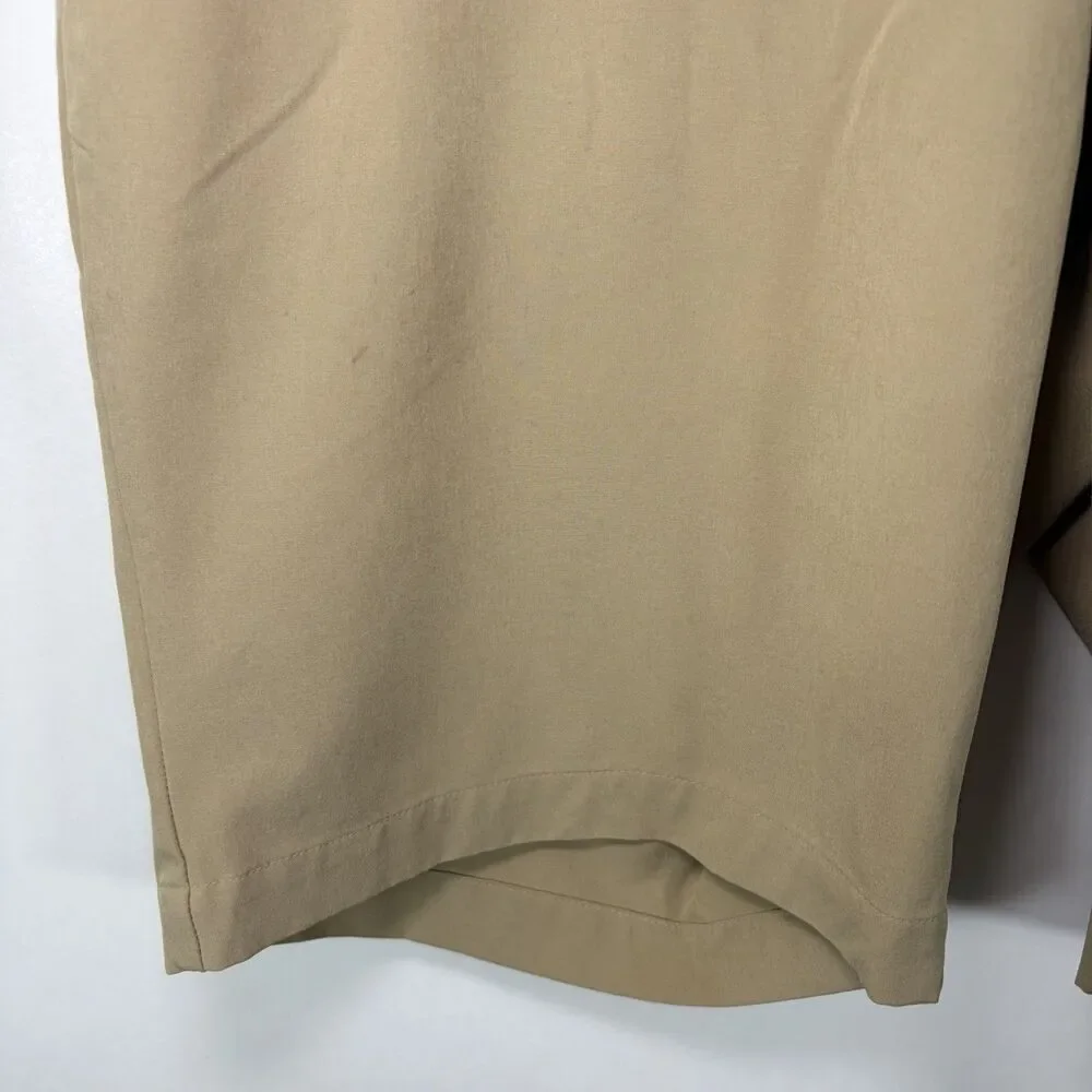 Adidas Golf Shorts Mens 34 (35 Actual) Beige 9” Inseam Performance Modern Logo